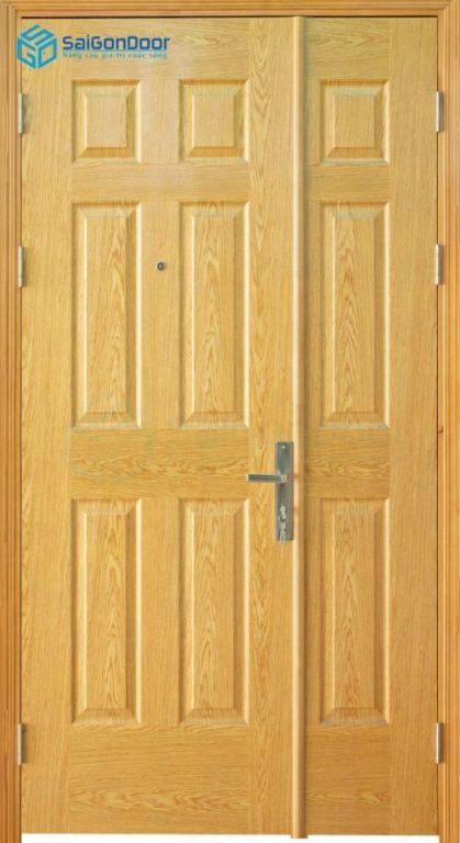 Cửa Gỗ Công Nghiệp HDF Veneer 9A ash 2 canh nho lon 9 Cửa gỗ công nghiệp HDF Veneer 9A ash 2 canh nho lon