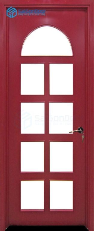 Cửa gỗ cao cấp SaiGonDoor MDF Veneer P1G9 mau do