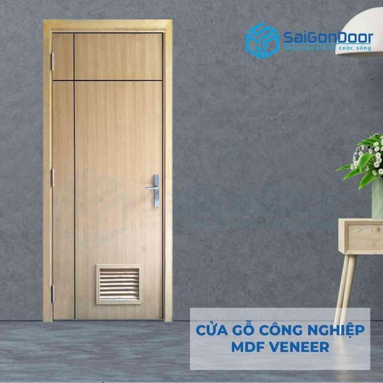 CỬA GỖ CÔNG NGHIỆP MDF VENEER P1R2L1 5 Cửa gỗ công nghiệp MDF Veneer P1R2L1