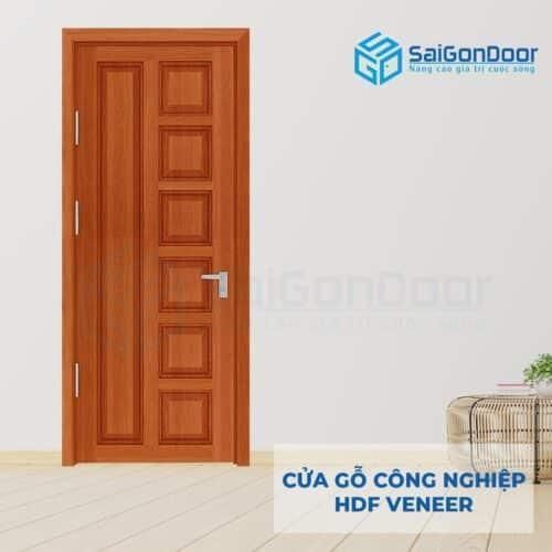 Cửa gỗ công nghiệp HDF Veneer 6B sapele (1)