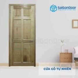 Cửa gỗ tự nhiên GTN 6A soi