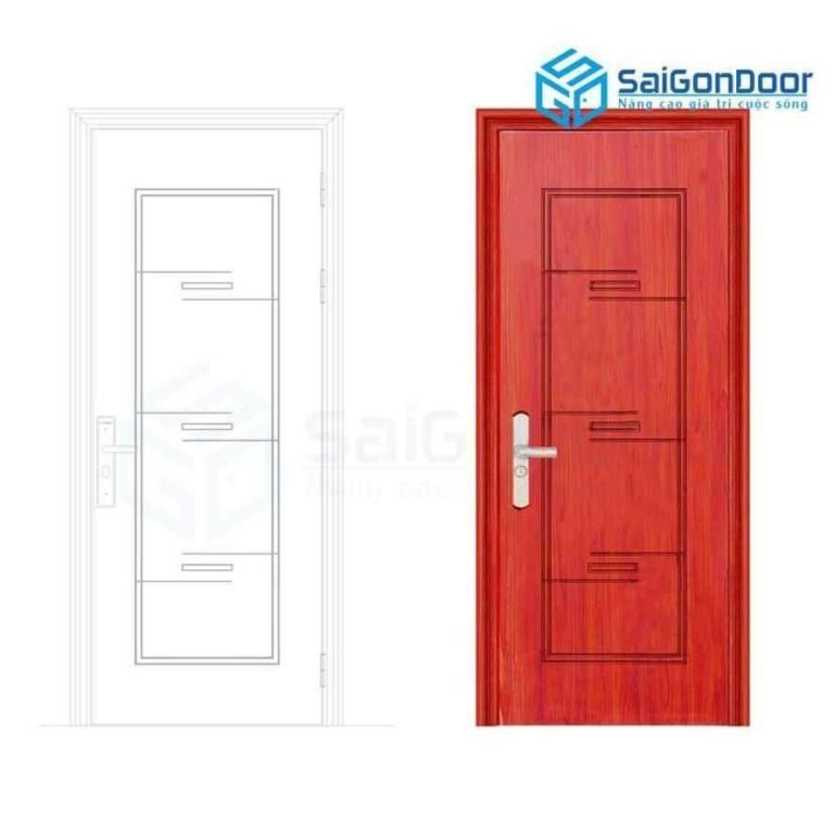 Cửa thép vân gỗ SGD GS1H17 14 Cửa thép vân gỗ SGD GS1H17