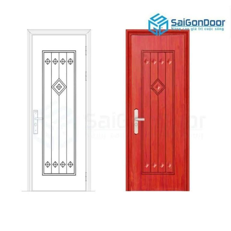 Cửa thép vân gỗ SGD GS1H18 14 Cửa thép vân gỗ SGD GS1H18