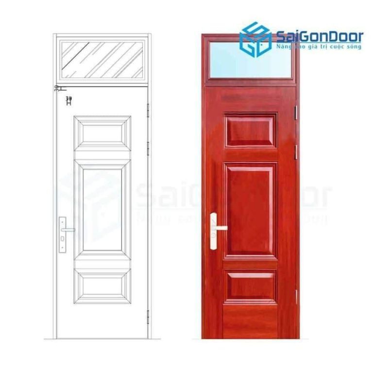 Cửa thép vân gỗ SGD GS1H3-OT 14 Cửa thép vân gỗ SGD GS1H3-OT