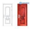 Cửa thép vân gỗ SGD GS1H6 3 Cửa thép vân gỗ SGD GS1H6