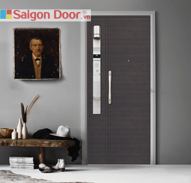 Cửa đi thông phòng bằng thép đẹp Cửa đi thông phòng bằng thép đẹp