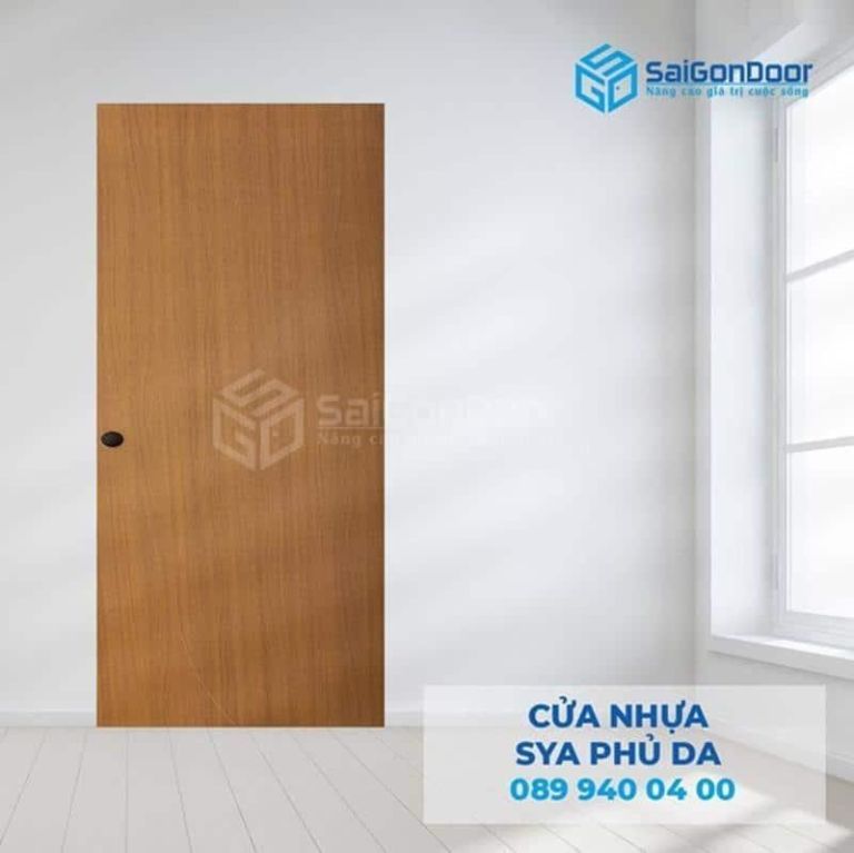 Cửa nhựa composite SYB phủ da kiểu dáng đẹp Cửa nhựa composite SYB phủ da kiểu dáng đẹp