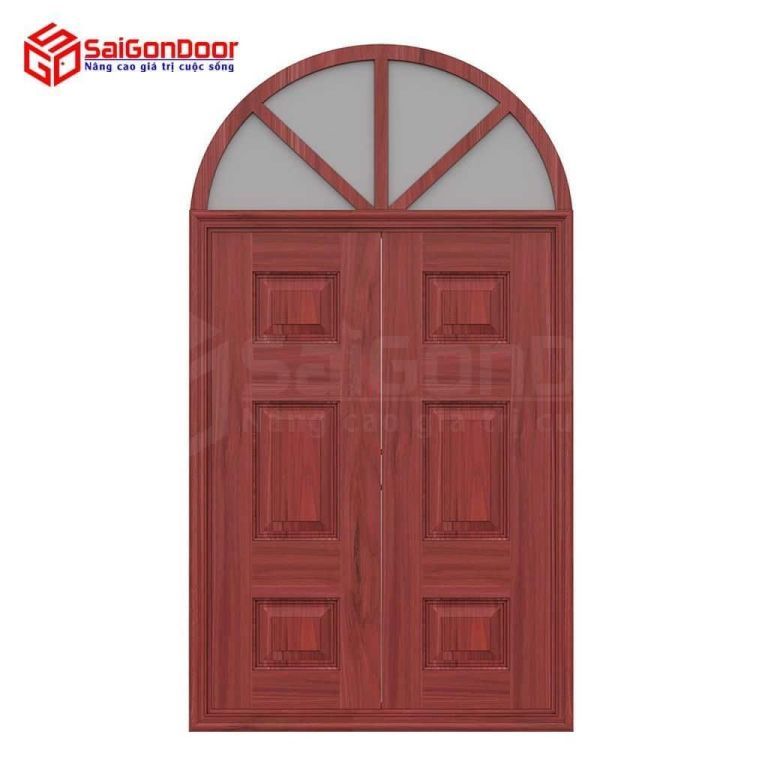 Cửa thép vân gỗ dạng vòm TVGVom-SGD-5 3 Thep van go vom SGD 5.jpg
