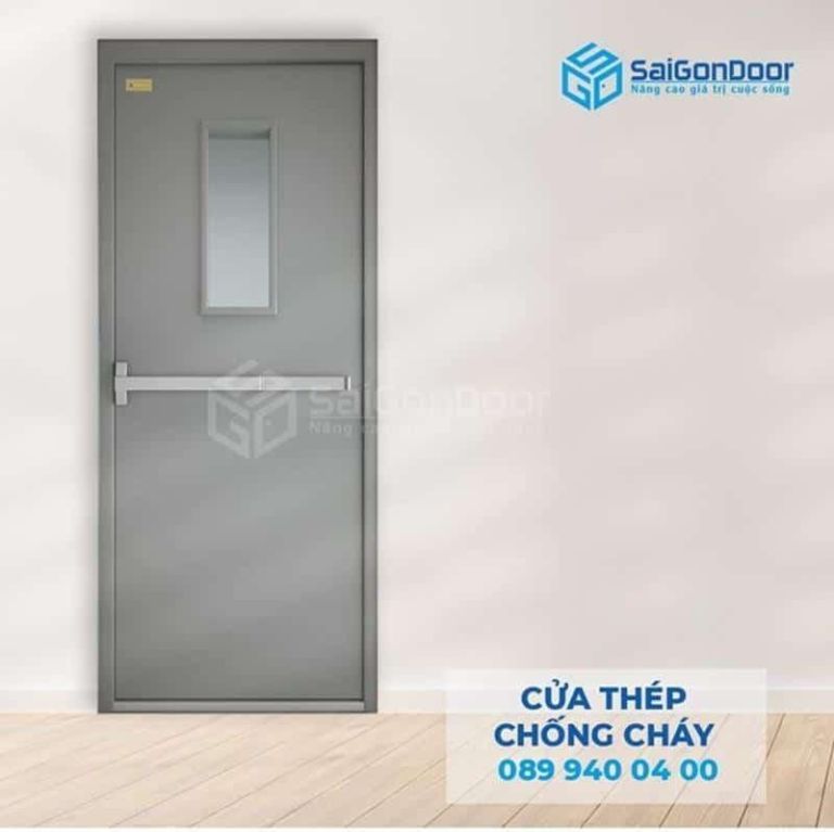 Cửa thép chống cháy một cánh thoát hiểm Cửa thép chống cháy một cánh thoát hiểm