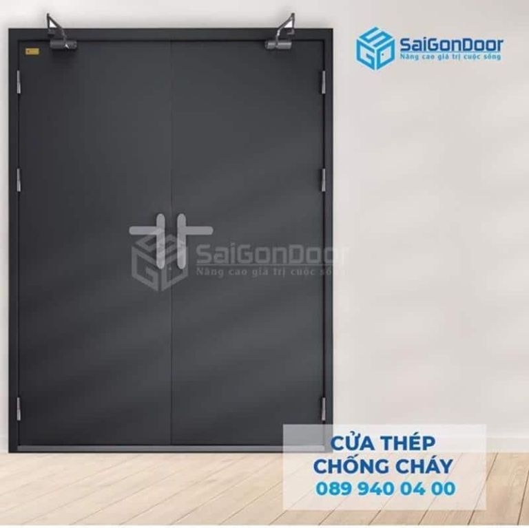 Cửa thép chống cháy một cánh thoát hiểm Cửa thép chống cháy một cánh thoát hiểm