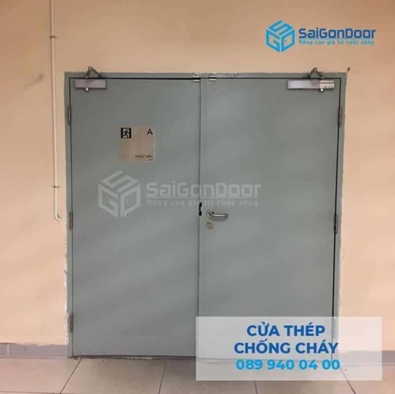 Cửa thép chống cháy 2 cánh cực chất lượng Cửa thép chống cháy 2 cánh cực chất lượng