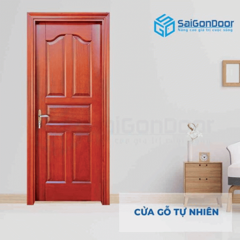 Cửa gỗ tự nhiên làm cửa thông phòng Cửa gỗ tự nhiên làm cửa thông phòng