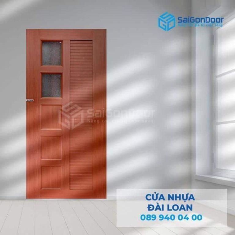 Cửa nhựa gỗ ghép thanh Đài Loan giá rẻ Cửa nhựa gỗ ghép thanh Đài Loan giá rẻ