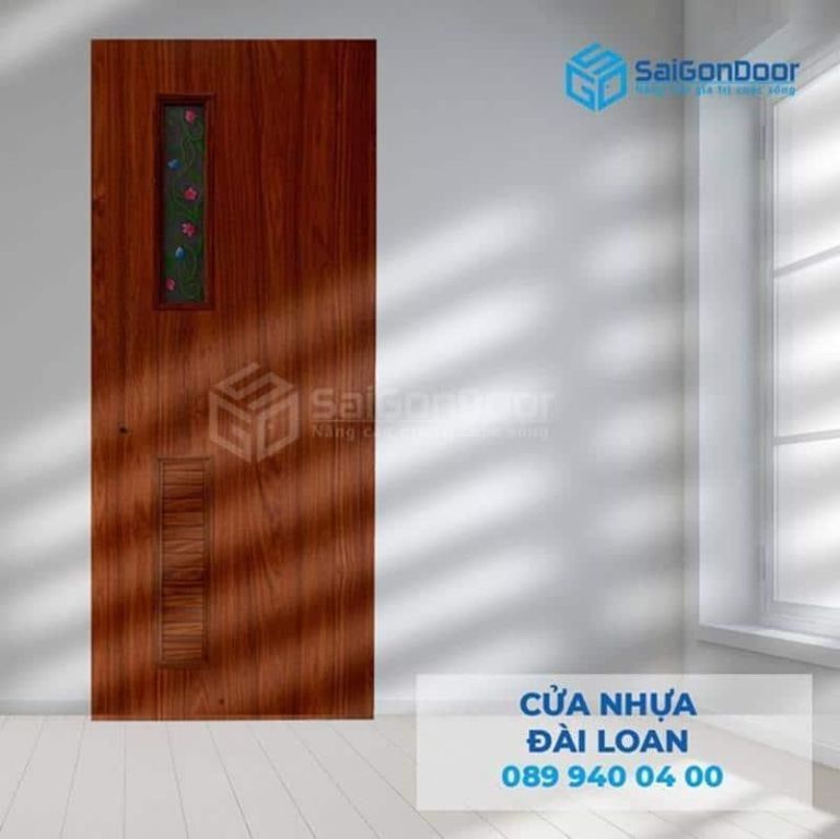 Cửa nhựa nhà vẹ sinh Dài Loan có ô lá sách Cửa nhựa nhà vẹ sinh Dài Loan có ô lá sách