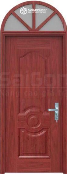 Cửa thép vân gỗ dạng vòm TVGVom-SGD-9