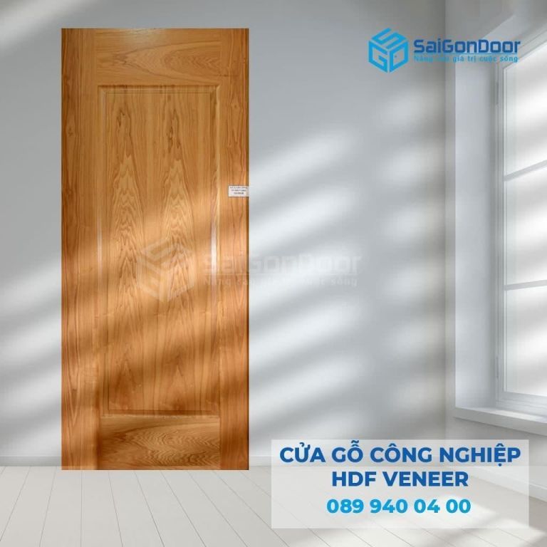 Cửa gỗ công nghiệp HDF Veneer thiết kế vân gỗ Cửa gỗ công nghiệp HDF Veneer thiết kế vân gỗ
