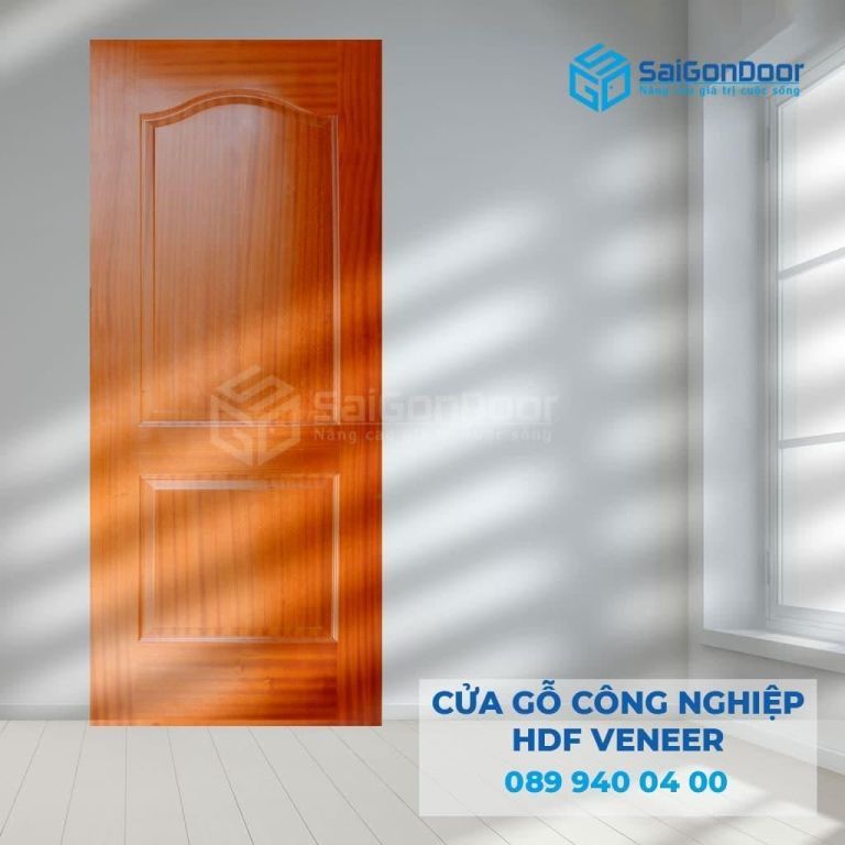Cửa gỗ công nghiệp HDF Veneer thiết kế vân gỗ Cửa gỗ công nghiệp HDF Veneer thiết kế vân gỗ