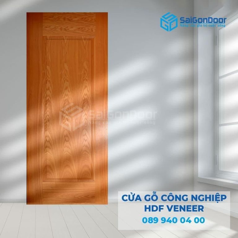 Cửa gỗ công nghiệp HDF Veneer thiết kế vân gỗ Cửa gỗ công nghiệp HDF Veneer thiết kế vân gỗ