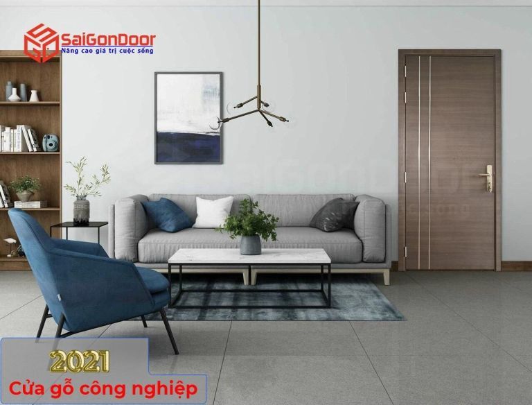 NHỮNG ĐIỀU CẦN BIẾT VỀ CỬA GỖ CÔNG NGHIỆP 12 Cửa gỗ công nghiệp phòng khách cách âm cao cấp