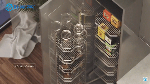 Tủ kệ bếp SAIGONDOOR và các phụ kiện cho tủ kệ bếp 2 Khay để đồ khô