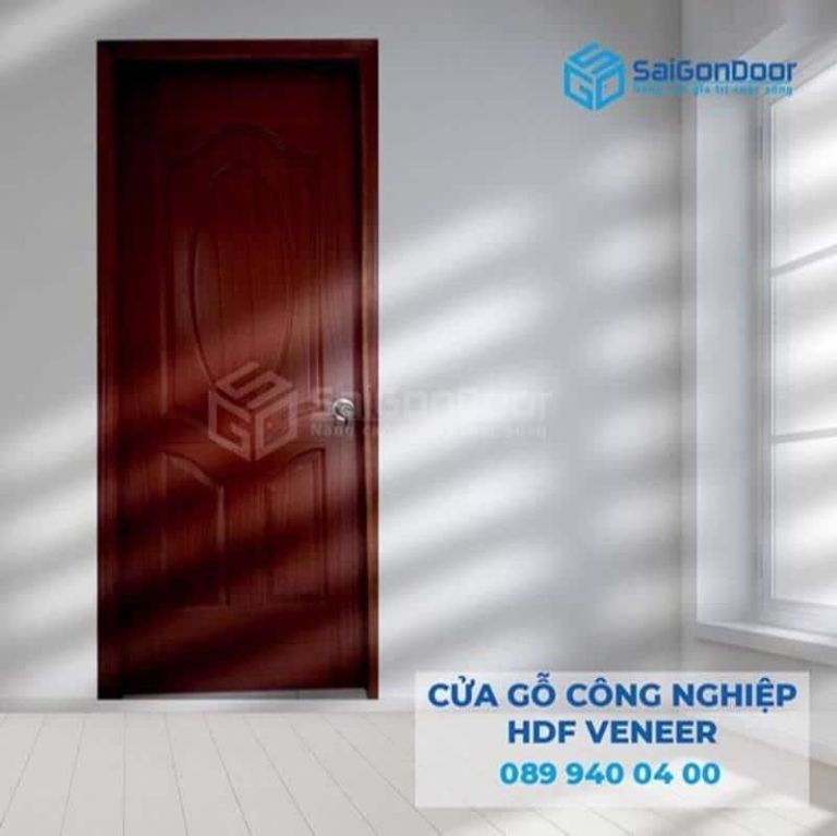 Cửa gỗ công nghiệp HDF veneer phẳng Cửa gỗ công nghiệp HDF veneer phẳng