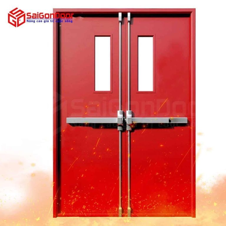Cửa chống cháy có ô kính là gì? Những lưu ý khi lắp đặt cửa chống cháy có ô kính 14 Cua thep chong chay 2P1R2G2.jpg