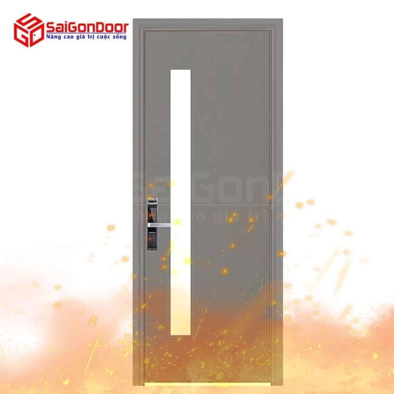 Cửa chống cháy có ô kính là gì? Những lưu ý khi lắp đặt cửa chống cháy có ô kính 15 Cua thep chong chay P1G1 xam 2.jpg