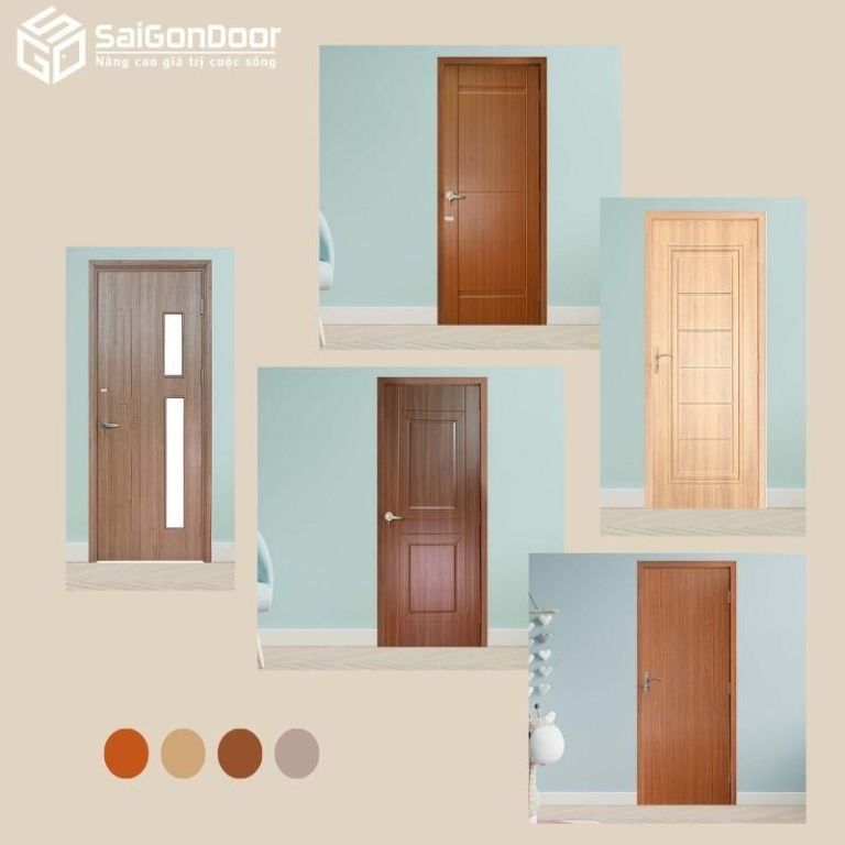 Báo Giá Cửa Nhựa Composite Sài Gòn Chính Xác Tại SaiGonDoor 2024 33 Cửa phủ PVC vân gỗ chất lượng