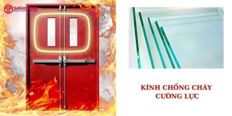 Báo giá phụ kiện cửa chống cháy tại TP. HCM - Saigondoor 4 kinh chong chay