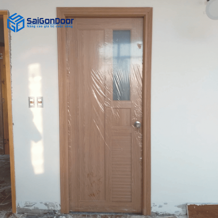 Hình ảnh thực tế cửa nhựa giả gỗ 1 Hình ảnh thực tế cửa nhựa giả gỗ 1