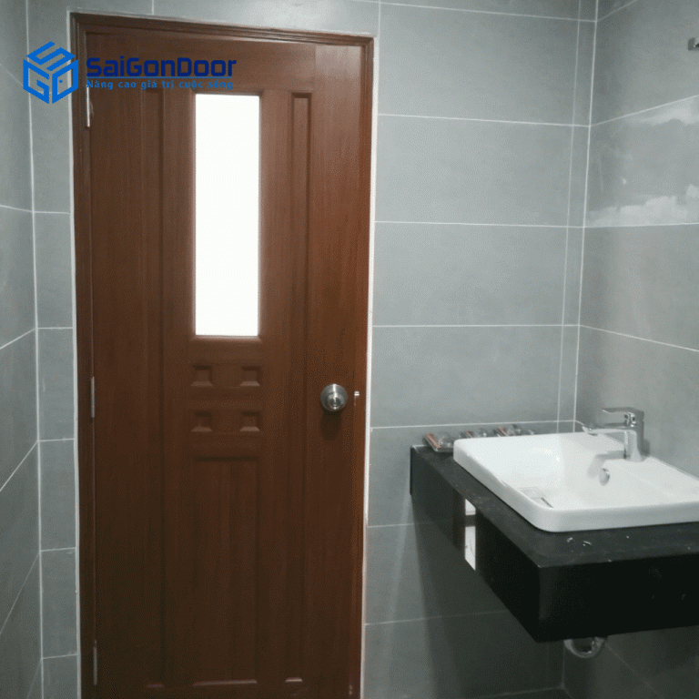 Hình ảnh thực tế cửa nhựa giả gỗ 3 Hình ảnh thực tế cửa nhựa giả gỗ 3