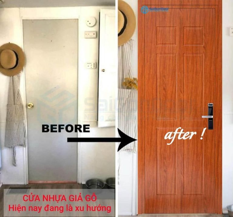 Xu hướng lựa chọn Cửa nhựa giả gỗ cho căn hộ chung cư 2023 8 cua-nhua-gia-go-hien-nay-dep