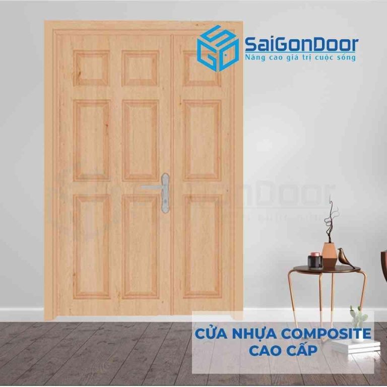 Mẫu cửa nhựa gỗ chịu nước 2 cánh 9A Oak Mẫu cửa nhựa gỗ chịu nước 2 cánh 9A Oak