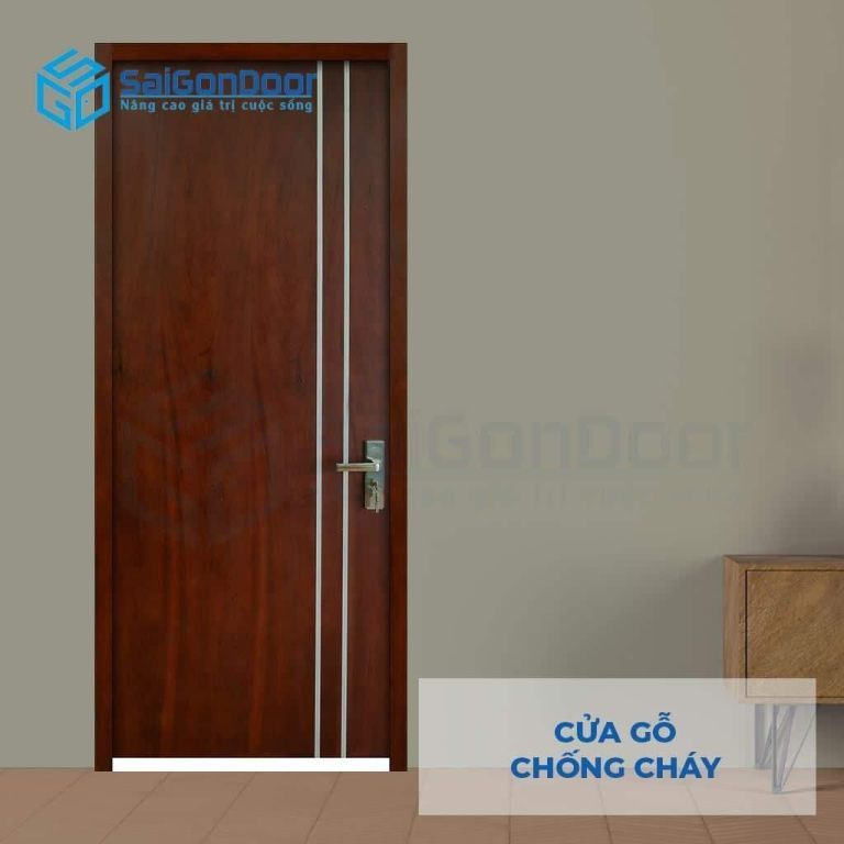 Mẫu cửa gỗ chống cháy MDF Veneer P1R2 căm xe Mẫu cửa gỗ chống cháy MDF Veneer P1R2 căm xe