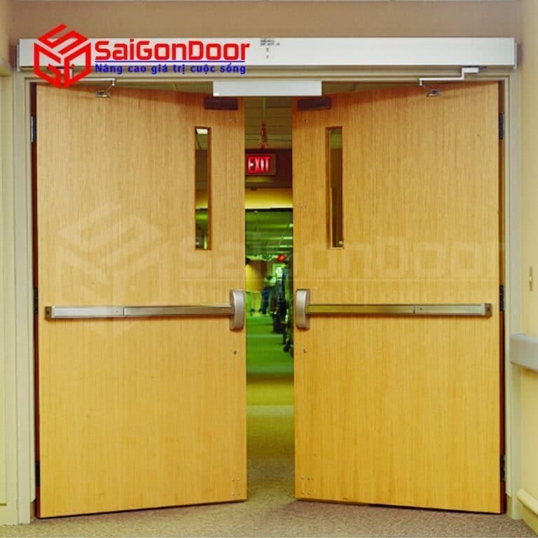 Mẫu cửa gỗ chống cháy GCC-P3G2 Mẫu cửa gỗ chống cháy GCC-P3G2