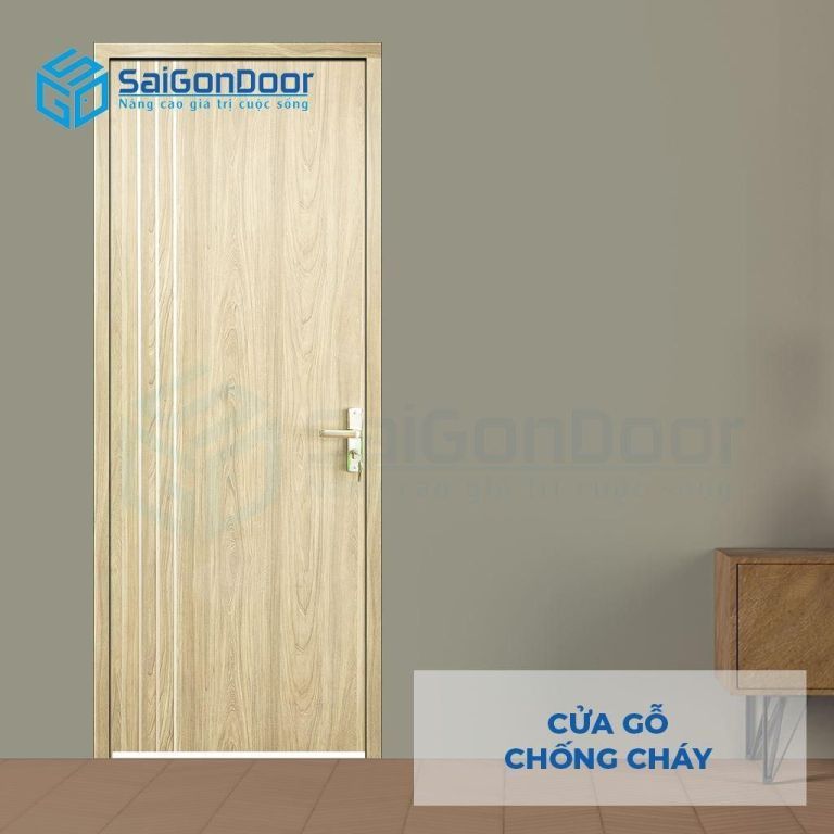 Mẫu cửa gỗ chống cháy MDF Laminate P1R2 23029 Mẫu cửa gỗ chống cháy MDF Laminate P1R2 23029
