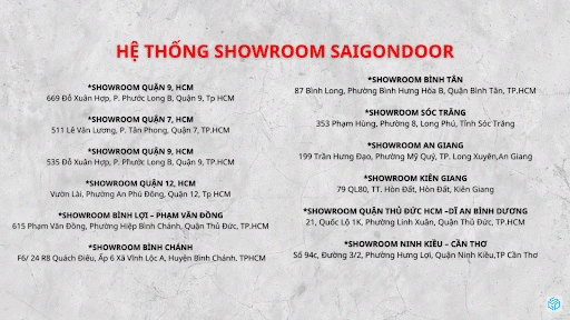 Hệ thống showroom của SaiGonDoor Hệ thống showroom của SaiGonDoor