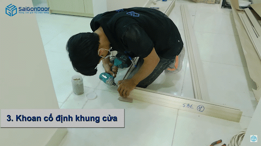 Khoan cố định khung cửa Khoan cố định khung cửa