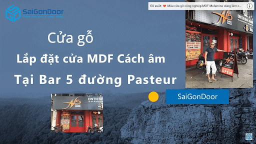 Quy trình lắp đặt cửa gỗ MDF cách âm tại Bar Five đường Pasteur Quy trình lắp đặt cửa gỗ MDF cách âm tại Bar Five đường Pasteur
