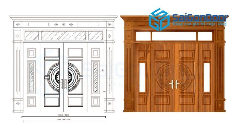 mẫu cửa thép vân gỗ mẫu cửa thép vân gỗ