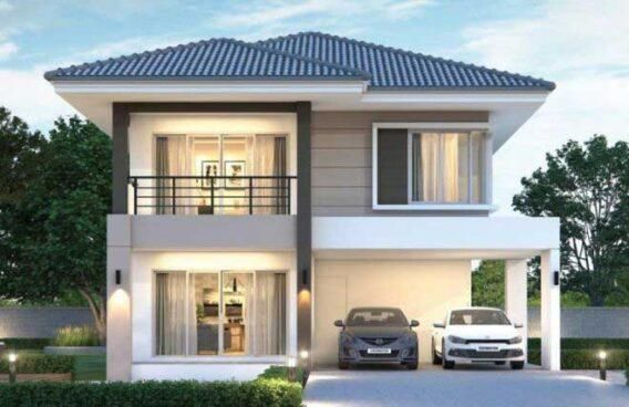 50+ mẫu thiết kế nhà 2 tầng đẹp cuốn hút nhất hiện nay 17 Mẫu nhà vuông 2 tầng theo phong cách Châu Âu