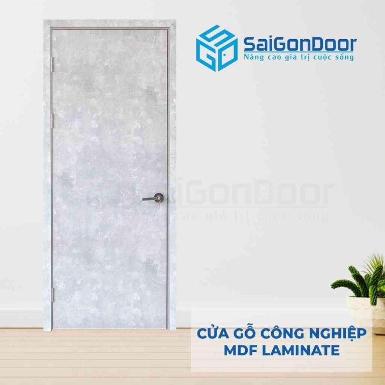 Cửa gỗ MDF Laminate P1 vân kem Cửa gỗ MDF Laminate P1 vân kem