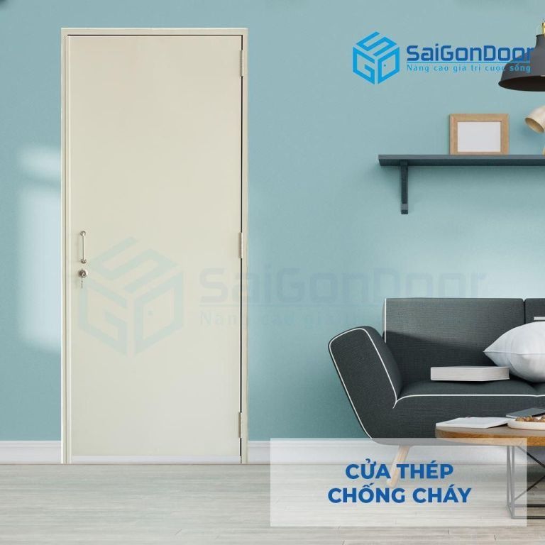Cửa ngăn cháy thép P1 xám SGD Cửa ngăn cháy thép P1 xám SGD