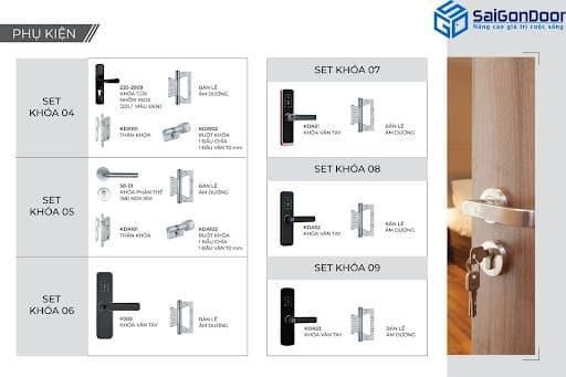 Phụ kiện đi kèm Catalogue cua go composite tai SaigonDoor phien ban moi21