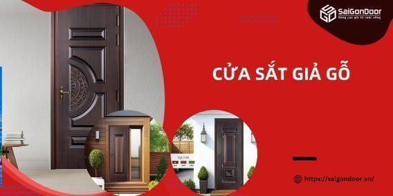 Cửa sắt giả gỗ