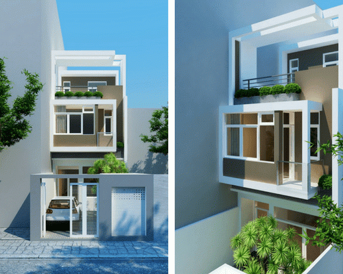 50+ Mẫu thiết kế nhà 3 tầng đẹp được ưa chuộng nhất hiện nay 23 Mẫu thiết kế nhà 3 tầng kết hợp kinh doanh