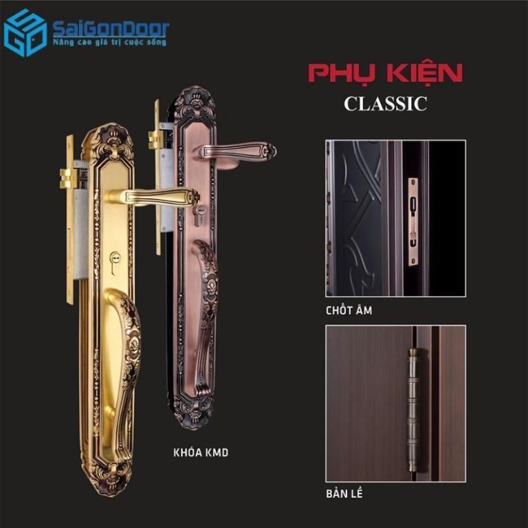 20+ Mẫu Cửa Sắt Giả Gỗ Đẹp Chất Lượng - Giá Xưởng Mới Nhất 19 Phụ kiện đi kèm cửa sắt giả gỗ