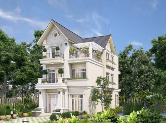 50+ Mẫu thiết kế nhà 3 tầng đẹp được ưa chuộng nhất hiện nay 14 Mẫu nhà 3 tầng mái thái hiện đại, sang trọng