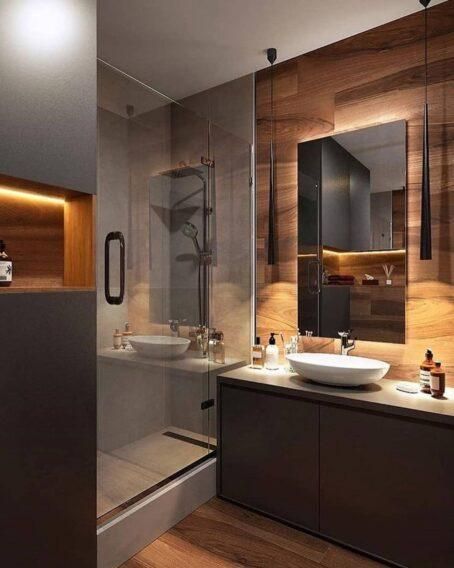 99+ Mẫu thiết kế nhà vệ sinh hiện đại tiện ích nhất hiện nay 30 Loại bỏ các vách ngăn gây mất diện tích