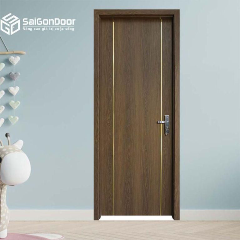 Cửa Composite Chỉ Nhôm - Ưu Điểm Và Những Sản Phẩm Tốt Nhất 14 Cửa có thiết kế kẻ nhôm dọc nổi bật